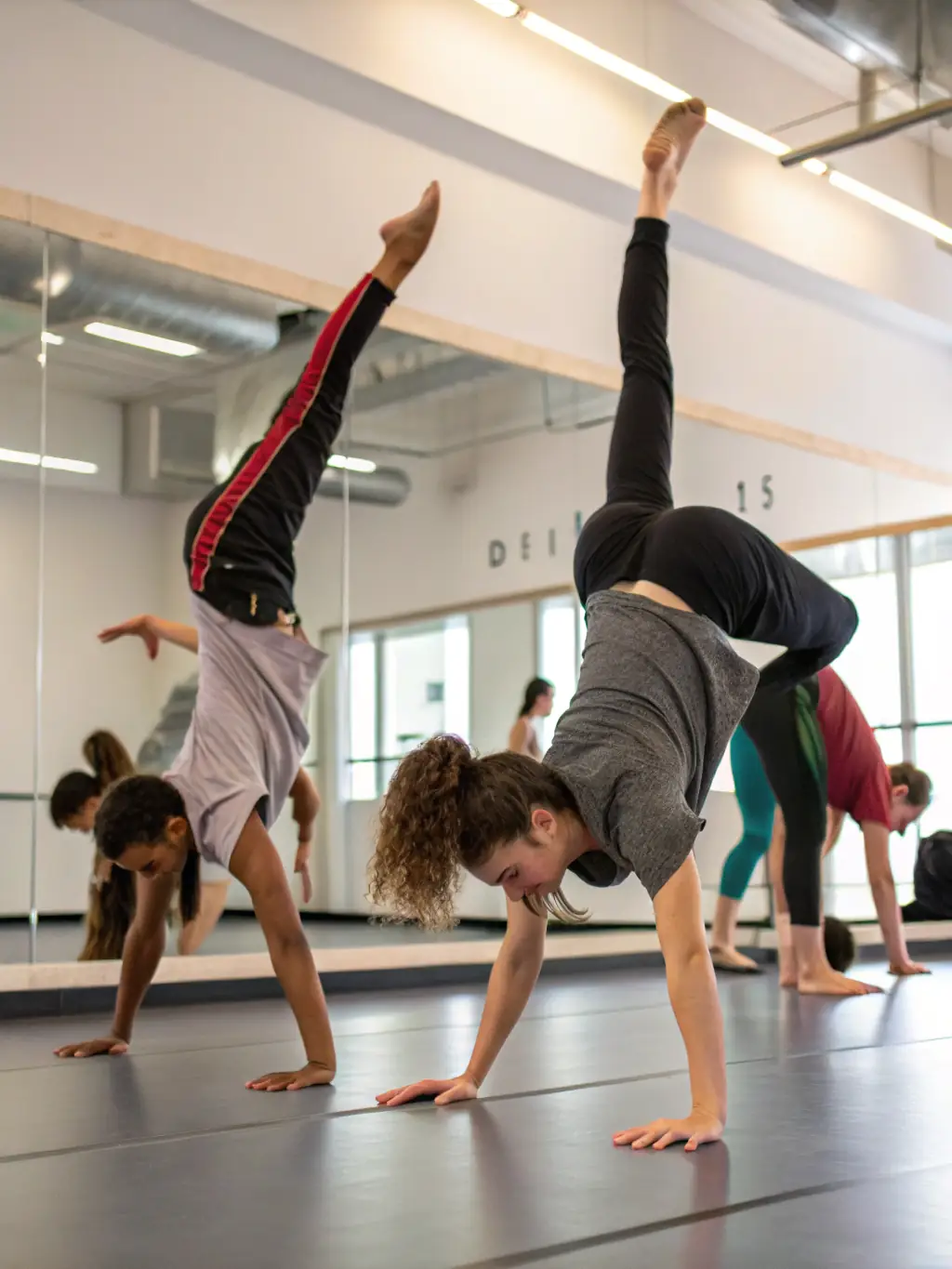 A photo of a masterclass session with a renowned circus artist, guiding participants through advanced techniques and creative exploration.